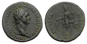 Domitian (81-96). Æ As (29mm, 9.43g, 6h). ... 