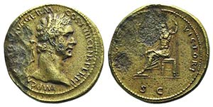 Domitian (81-96). Æ Sestertius (37mm, ... 