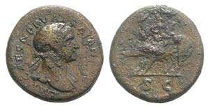 Trajan (98-117). Æ Quadrans (15mm, 2.64g, ... 