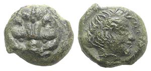 Bruttium, Rhegion, c. 351-280 BC. Æ (11mm, ... 