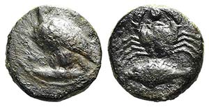 Sicily, Akragas, c. 409-406 BC. Æ Onkia ... 