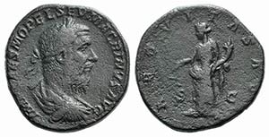 Macrinus (217-218). Æ Sestertius (29mm, ... 