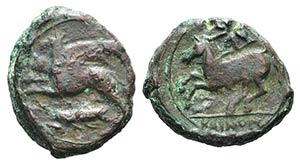 Sicily, Kainon, c. 365 BC. Æ (23mm, ... 