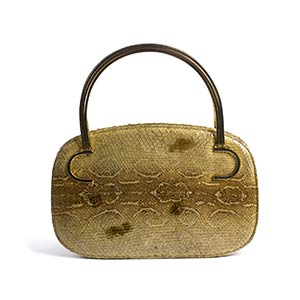 Reptile bag with brass handles owned to ... 
