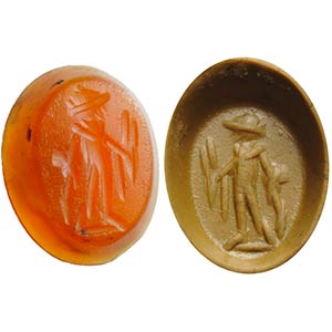 Roman carnelian intaglio. Offerer: character ... 