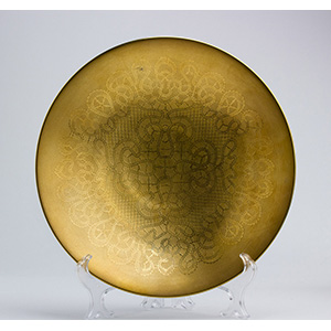 FINZI - MILANOGolden plate decorated with ... 