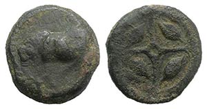 Sicily, Gela, c. 420-405 BC. Æ Tetras or ... 