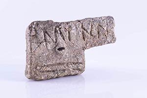 Roman Lead Fragment with Inscription: MF NN ... 