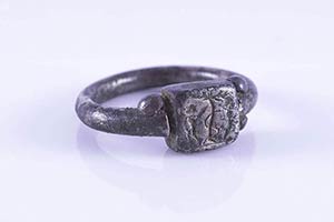 Medieval Silver Ring with Tree of Life, Adam ... 