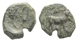 Sicily, Iaitos, c. 330-260 BC BC. Æ (12mm, ... 