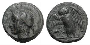 Sicily, Kamarina, c. 420-405 BC. Æ Tetras ... 