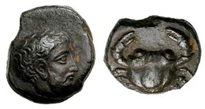 Sicily, Motya, c. 400-397 BC. Æ Onkia or ... 