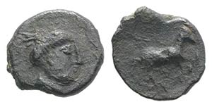 Sicily, Nakona, c. late 5th century BC. Æ ... 