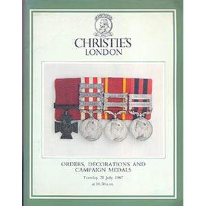 CHRISTIE’S. London 21 July 1987. Orders, ... 