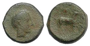 Sicily, Segesta, c. 416/5-414/3 BC. Æ Onkia ... 