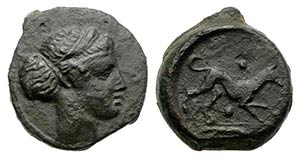 Sicily, Segesta, c. 400-390 BC. Æ Hexas ... 