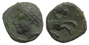 Sicily, Soloi, c. 406-397 BC. Æ (11mm, ... 