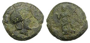Sicily, Tyrrhenoi, 354/3-344 BC. Æ (20mm, ... 