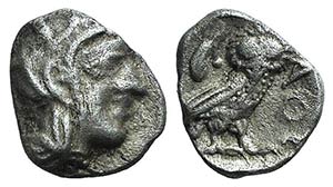 Attica, Athens, c. 454-404 BC. AR Obol (8mm, ... 