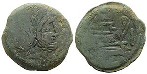AT or TA series, Rome, 169-158 BC. Æ As ... 