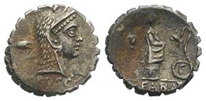 L. Roscius Fabatus, Rome, 59 BC. AR Serrate ... 