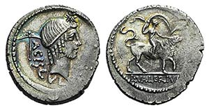 L. Valerius Acisculus, Rome, 45 BC. AR ... 