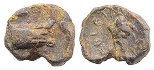 Roman Pb Seal, c. 3rd-2nd century BC (11mm, ... 