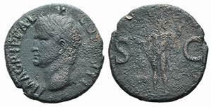 Agrippa (died 12 BC). Æ As (28mm, 11.70g, ... 