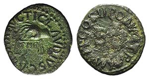 Claudius (41-54). Æ Quadrans (17mm, 2.46g, ... 