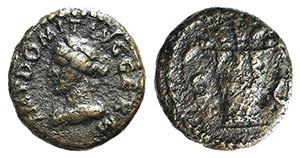 Domitian (81-96). Æ Quadrans (15mm, 2.79g, ... 