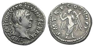Trajan (98-117). AR Denarius (19mm, 3.28g, ... 