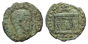 Divus Romulus (died AD 309). Æ Quarter ... 