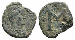 Justinian I (527-565). Æ 40 Nummi (27mm, ... 