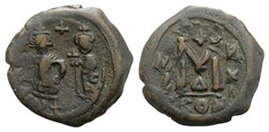 Heraclius (610-641). Æ 40 Nummi (30mm, ... 