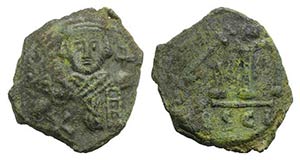 Leontius (695-698). Æ 40 Nummi (21mm, ... 