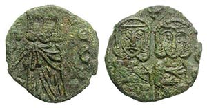 Constantine V (741-775). Æ 40 Nummi (19mm, ... 
