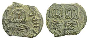 Constantine V (741-775). Æ 40 Nummi (20mm, ... 