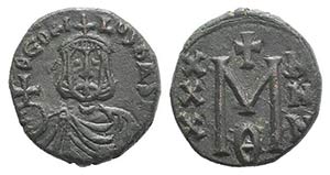 Theophilus (829-842). Æ 10 Nummi (17mm, ... 