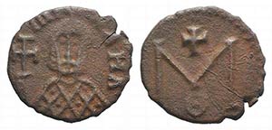 Michael III (842-867). Æ 40 Nummi (16mm, ... 