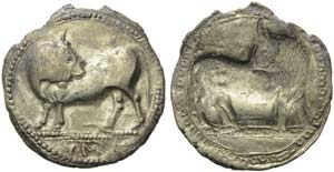 Lucania, Sybaris, Stater, ca. 550-510 BC; AR ... 