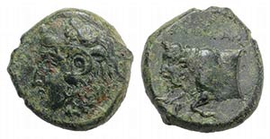 Sicily, Agyrion, c. 336-300 BC. Æ (13mm, ... 