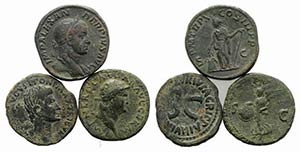 Lot of 3 Roman Imperial Æ coins, including ... 