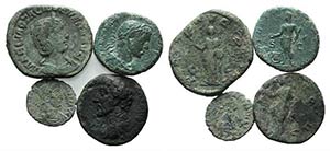 Lot of 4 Roman Imperial Æ coins, to be ... 