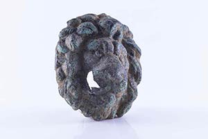 Magna Graecia, Bronze Lion Protome roundel, ... 