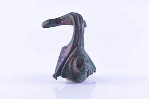 Roman Bronze Handle ending with a female ... 