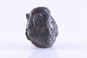Roman Bronze Eros Head Applique, c. 1st - ... 
