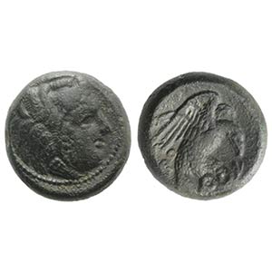 Bruttium, Kroton, c. 350-300 BC. Æ (17mm, ... 