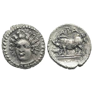 Sicily, Abakainon, c. 410-400 BC. AR Litra ... 