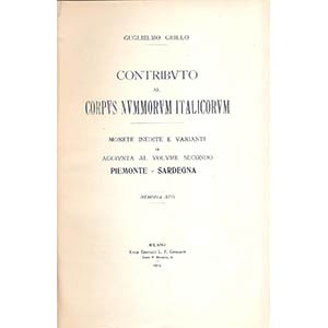 GRILLO  G. -  Contributo al Corpus Nummorum ... 