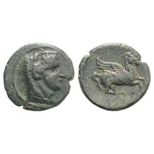 Sicily, Kephaloidion, 4th century BC. Æ ... 